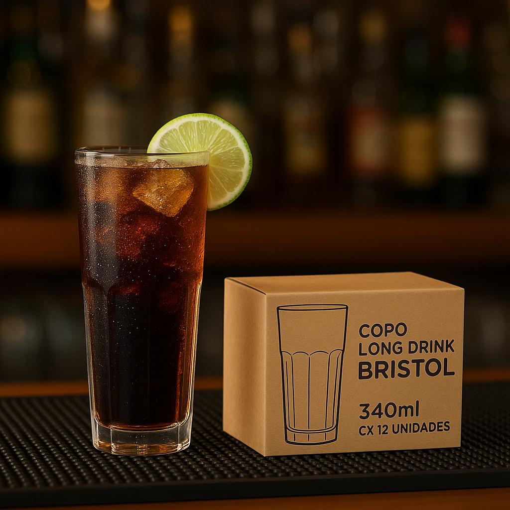 Copo Long Drink Bristol 340ml - Cx 12 Unidades