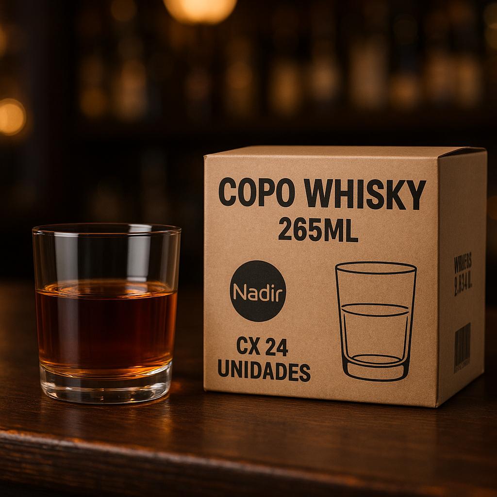 Copo Whisky 265ml Nadir - Cx 24 Unidades