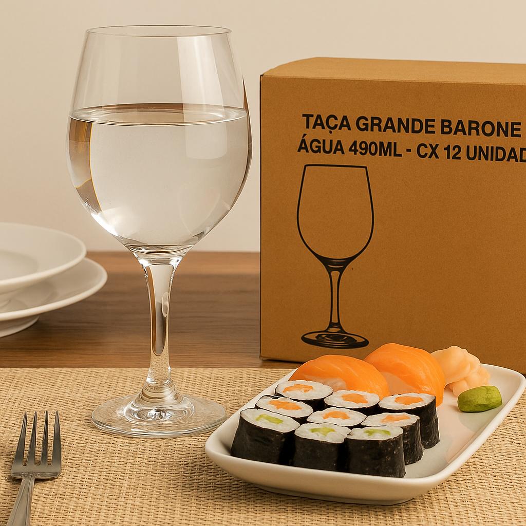 Taca Grande Barone Agua 490ml - Cx 12 Unidades