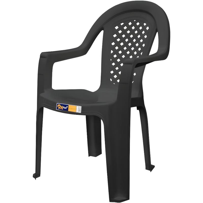 Poltrona Jacarecica Preta Solplast