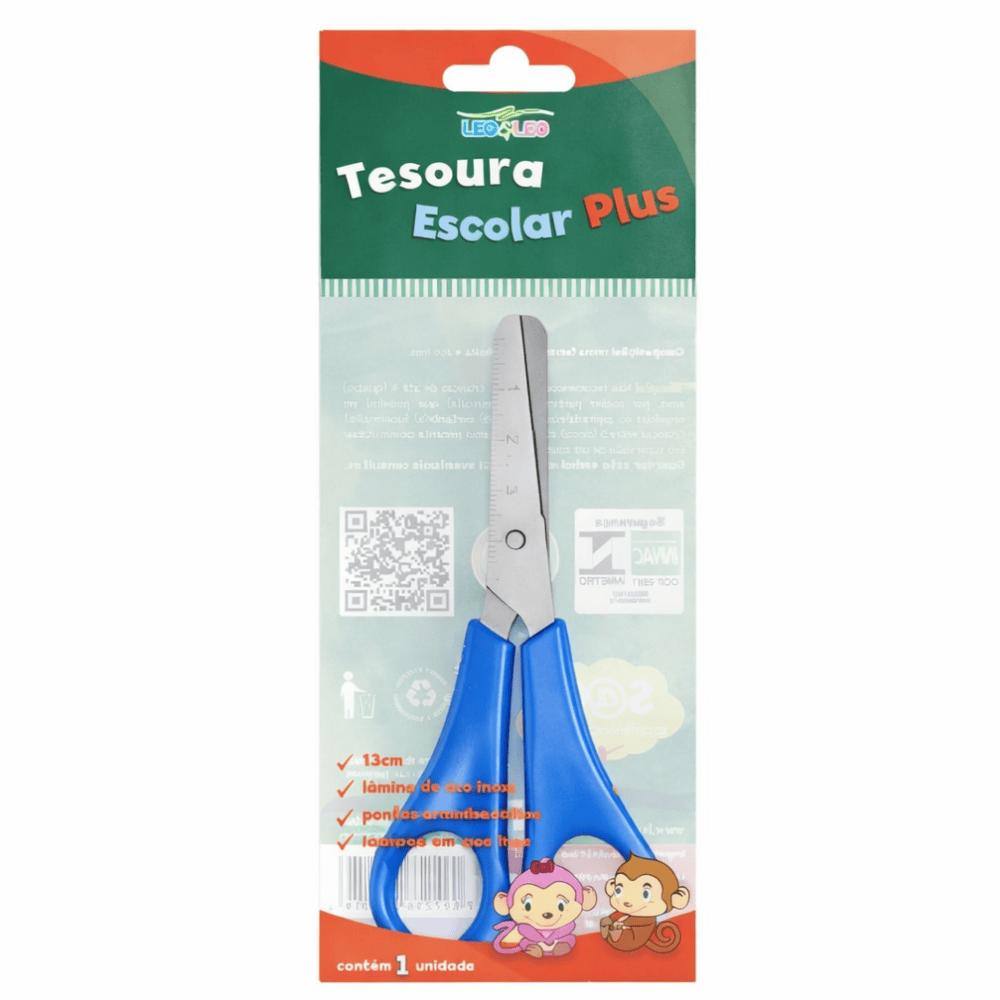 Tesoura Escolar Inox Leo E Leo