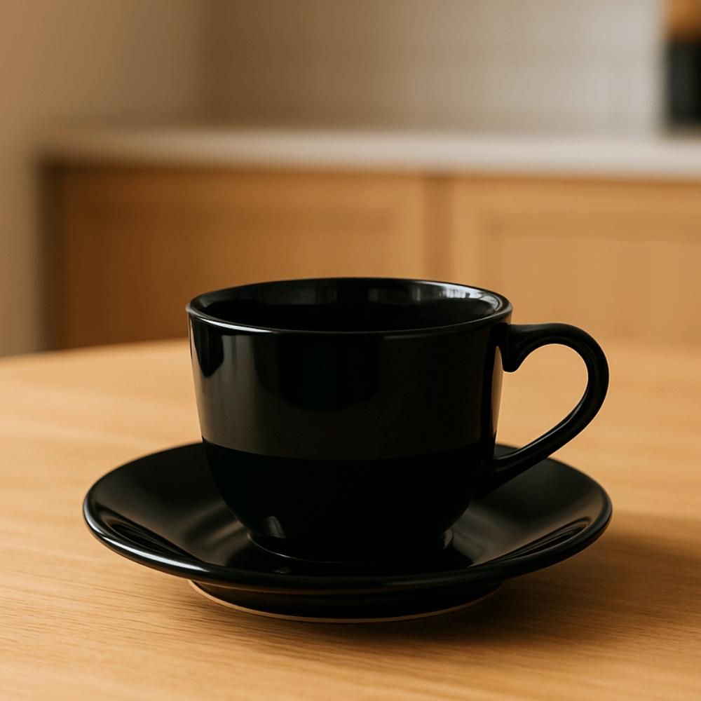 Xicara Chá C/Pires 170Ml Preto
