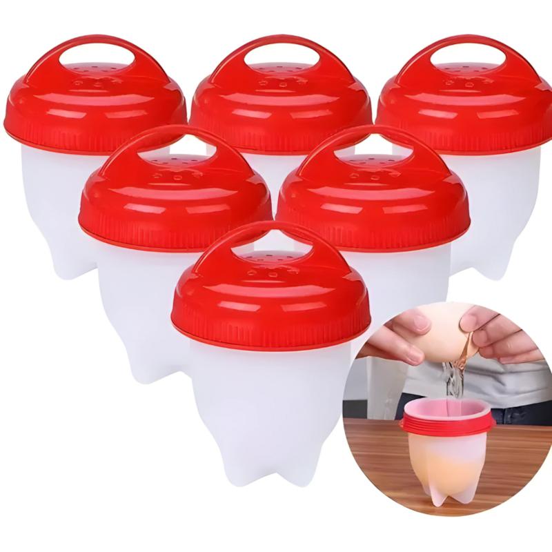 Kit 6 Mini Formas Ovo Mágico Cozidos Silicone