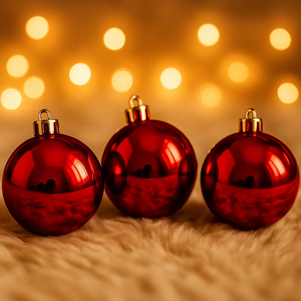 Bola de Natal Vermelha 3cm 8 Peças Chazak