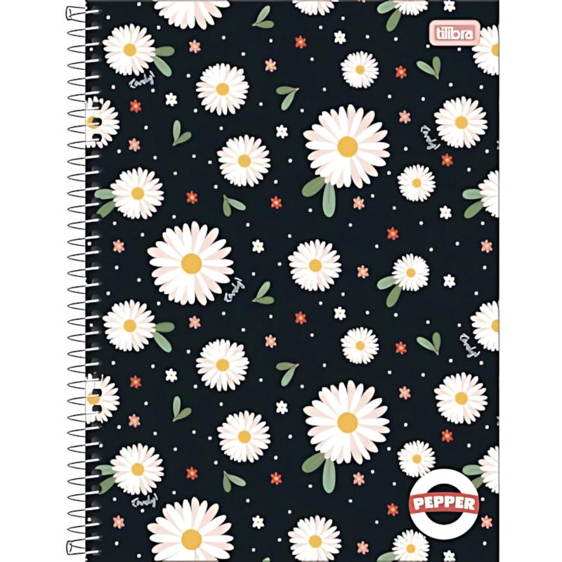 Caderno Capa Dura Universitário Pepper Fem 20Mat 320Fls Tilibra