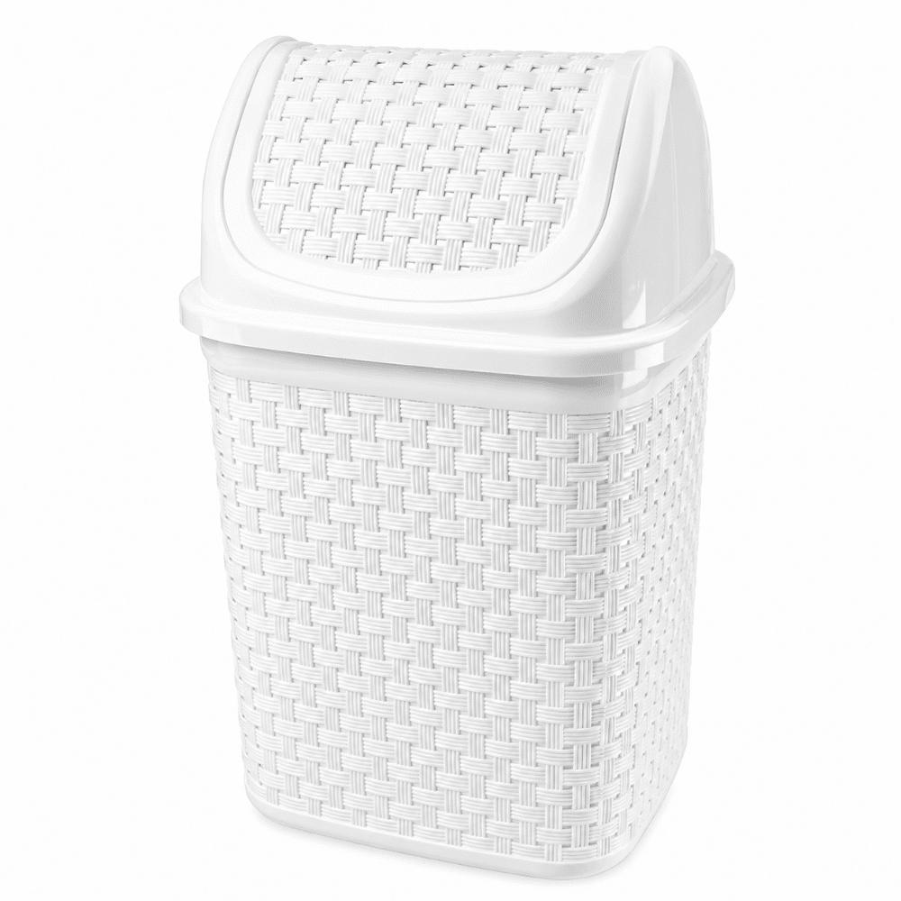 Lixeira de Pia Basculante Branca Rattan 4,5L Nitron