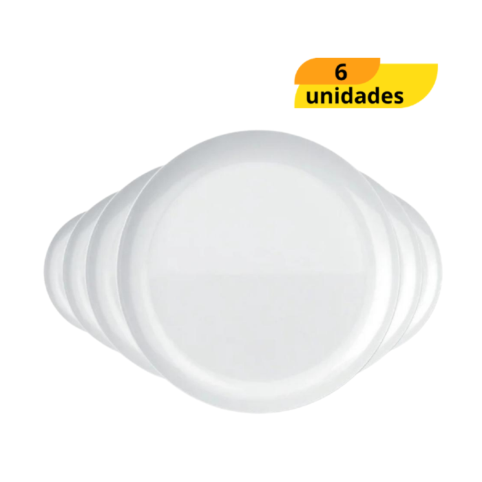 Prato Opaline Blanc Raso 27Cm - Cx 6 Unidades