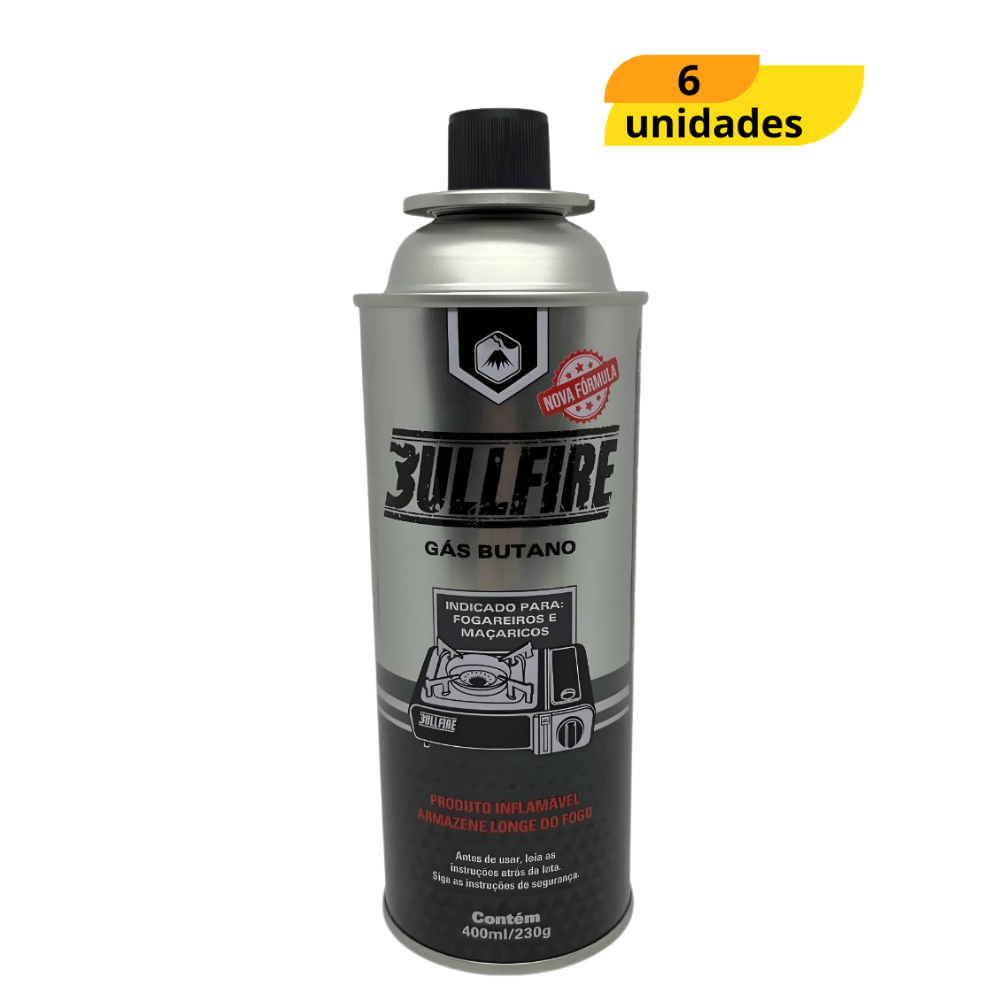 Gás Refil Volcano Bullfire - Cx 6 Unidades