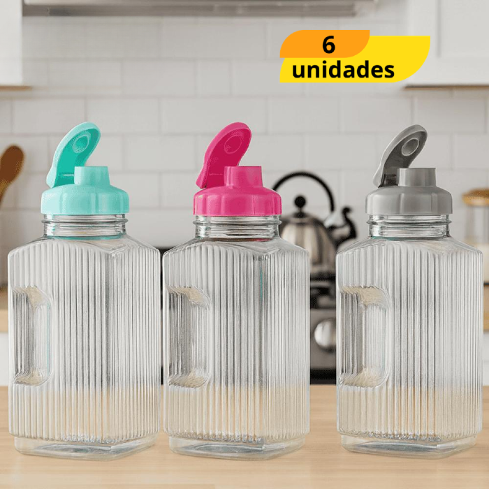 Garrafa de Água 1,7 Litros Bandeirantes - Cx 6 Unidades