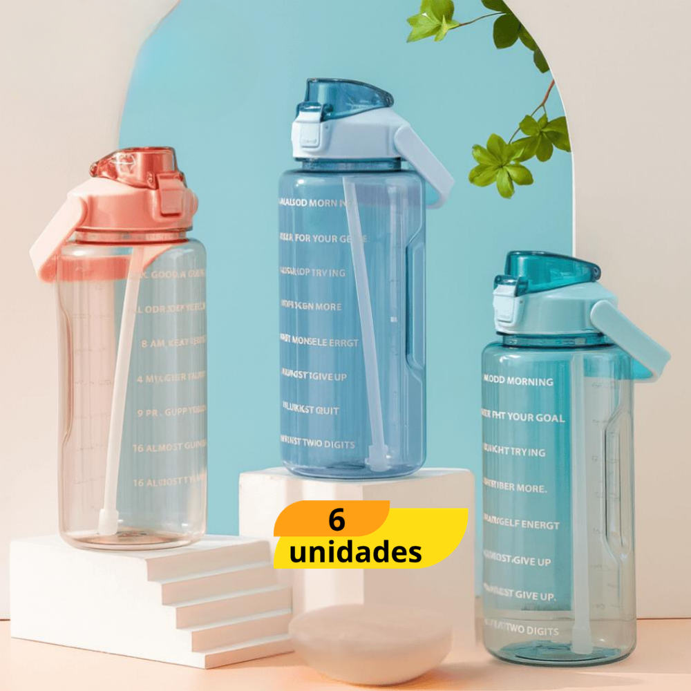 Garrafa Plast 2Lts Transparente - Cx 6 Unidades