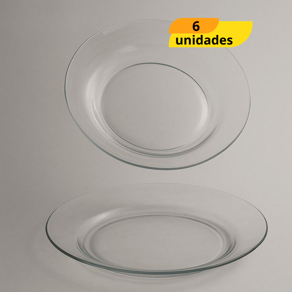 Prato P/Sopa 9 Liso - Cx 6 Unidades