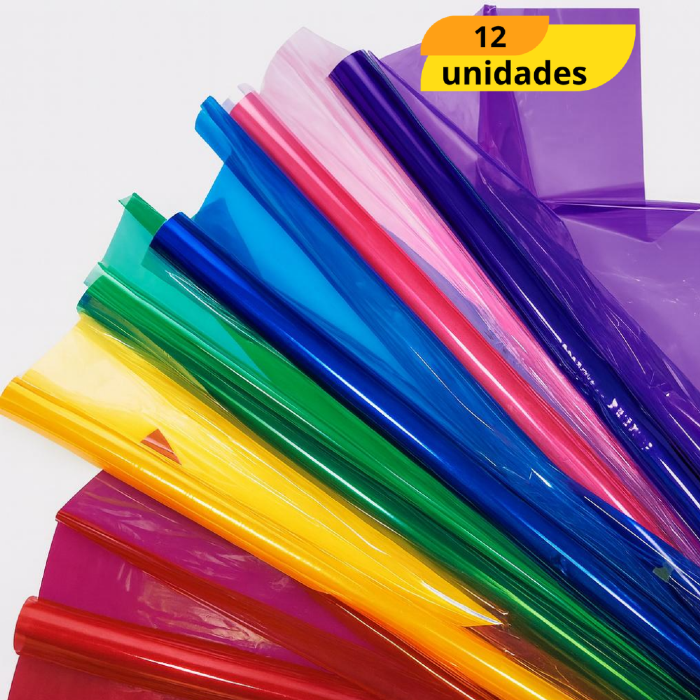 Papel Celofone 80X100 Avulso Vmp - Cx 12 Unidades