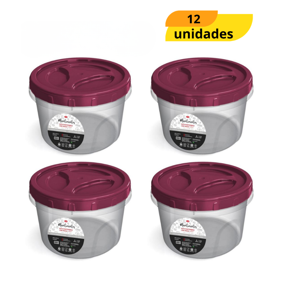 Pote Lock Facil Red N3 1,15Ml Mb  - Cx 12 Unidades