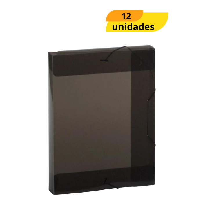Pasta A Elastico Oficio 40Mm Fume Acp  - Cx 12 Unidades