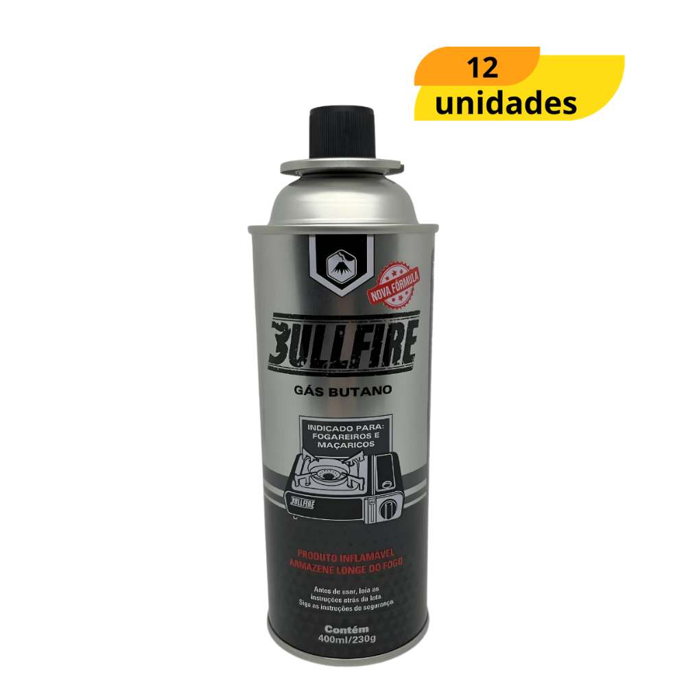 Gás Refil Volcano Bullfire - Cx 12 Unidades