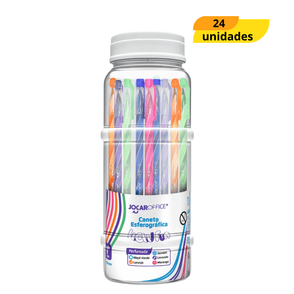 Caneta Esf 0,7Mm Perfumada Wow Fun Leo e Leo - Cx 24 Unidades