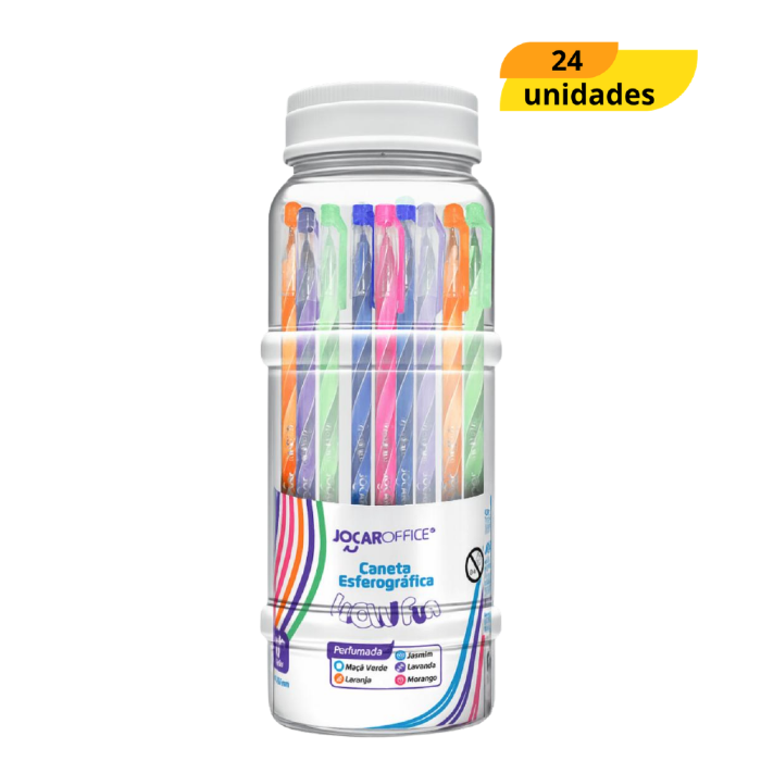 Caneta Esf 0,7Mm Perfumada Wow Fun Leo e Leo - Cx 24 Unidades