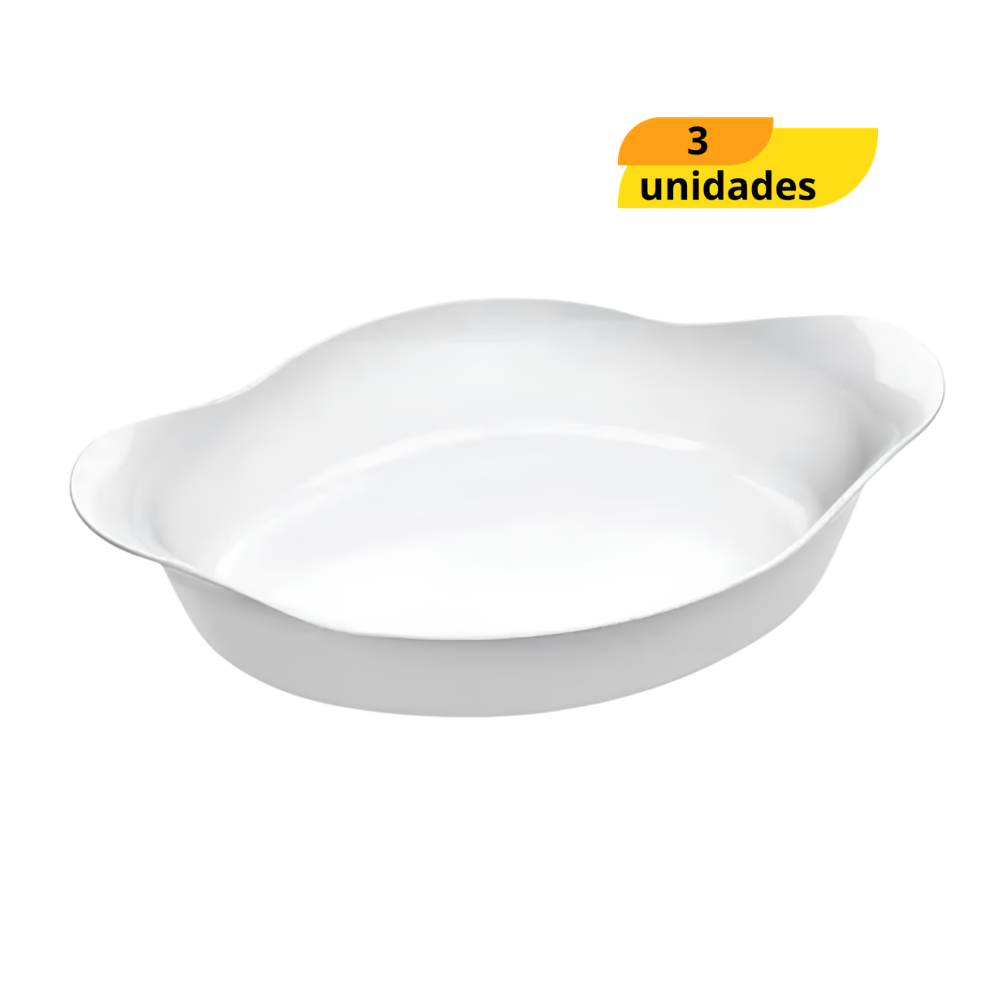 Assadeira Opaline Pequena Nadir - Cx 3 Unidades