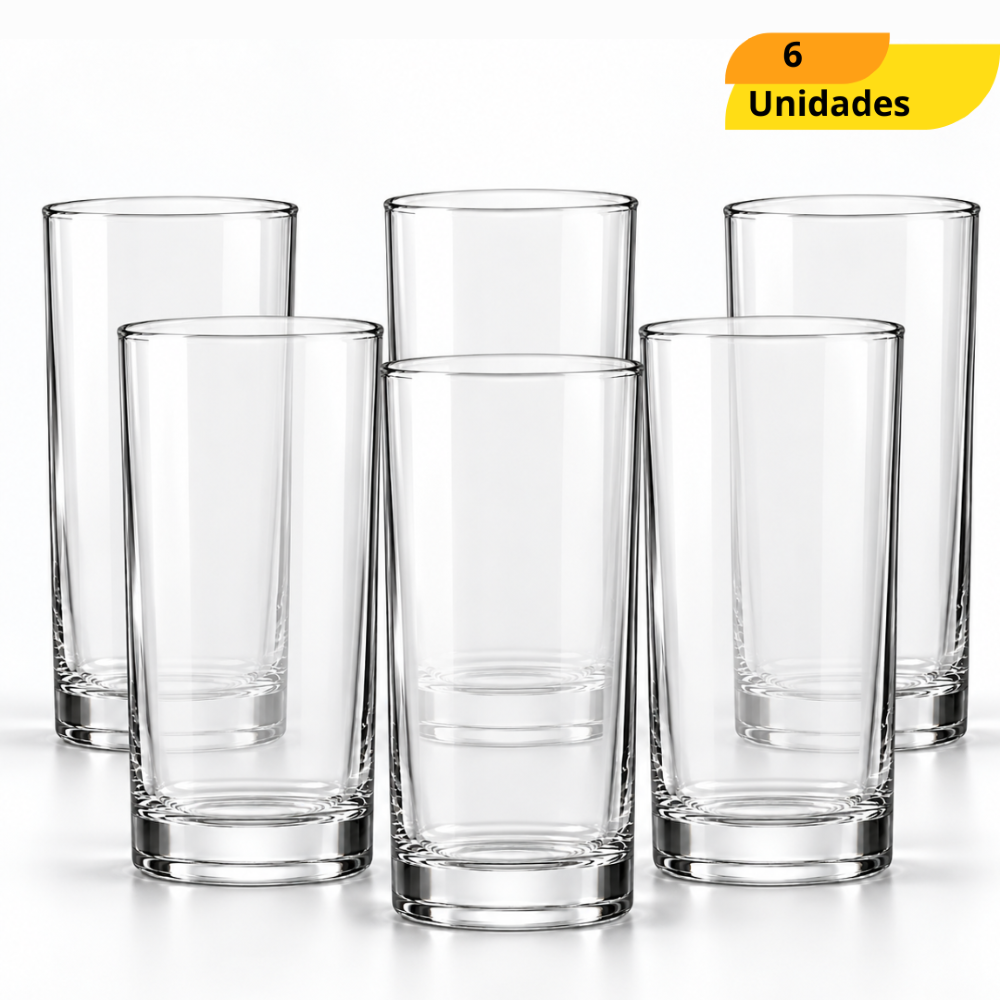 Copo Cylinder Agua E Suco 300Ml - Cx 6 Unidades