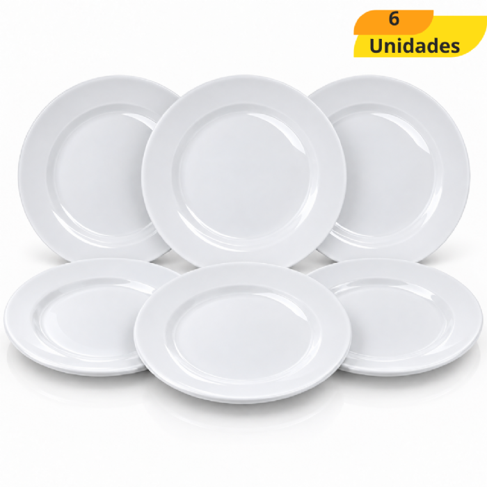 Prato Opaline Menu Sobremesa Nadir - Cx 6 Unidades