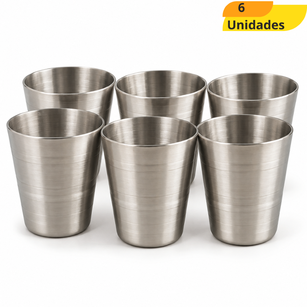 Copo Inox Para Dose Mabel 95Ml - Cx 6 Unidades