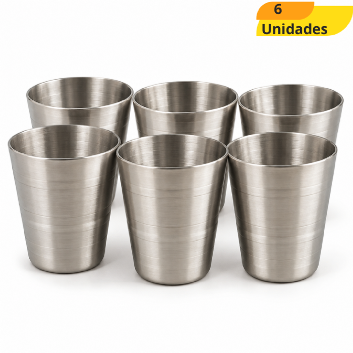 Copo Inox Para Dose Mabel 95Ml - Cx 6 Unidades