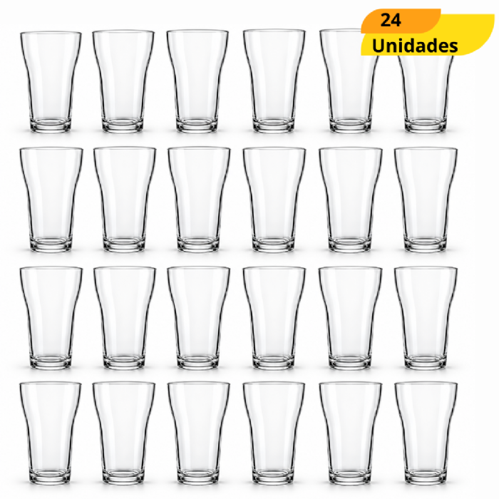 Copo Vidro Cerveja Chopp Bar Boteco 200Ml - Cx 24 Unidades