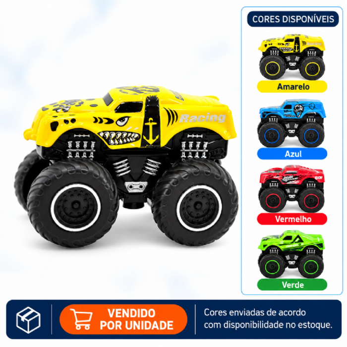 Carrinho Cross Country com Lançador e Rampa DM Toys