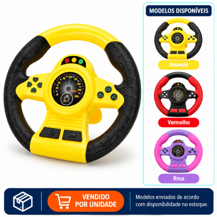 Volante Giro 360 com Som e Ventosa DM Brasil