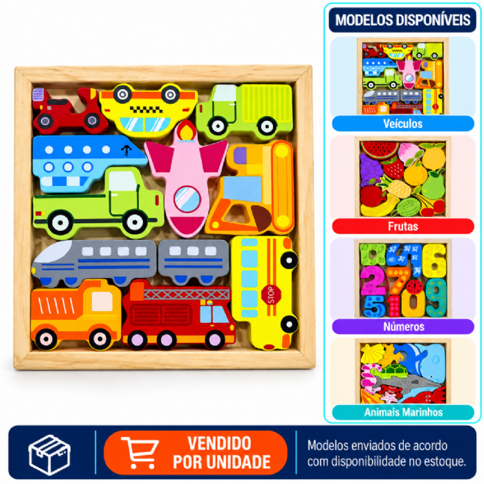 Brinquedo Didático De Madeira Aprenda Brincando Dmbrasil