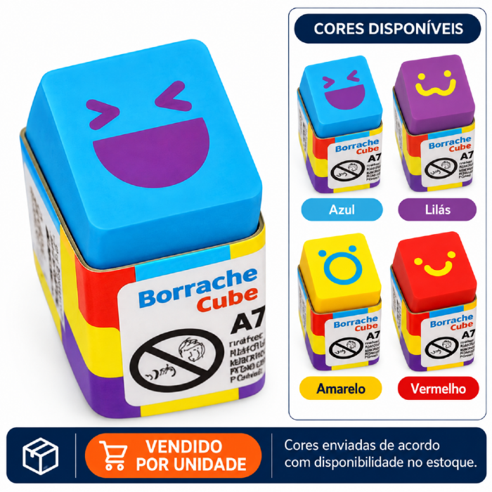 Borracha Cubo Decorada Joy Leo E Leo