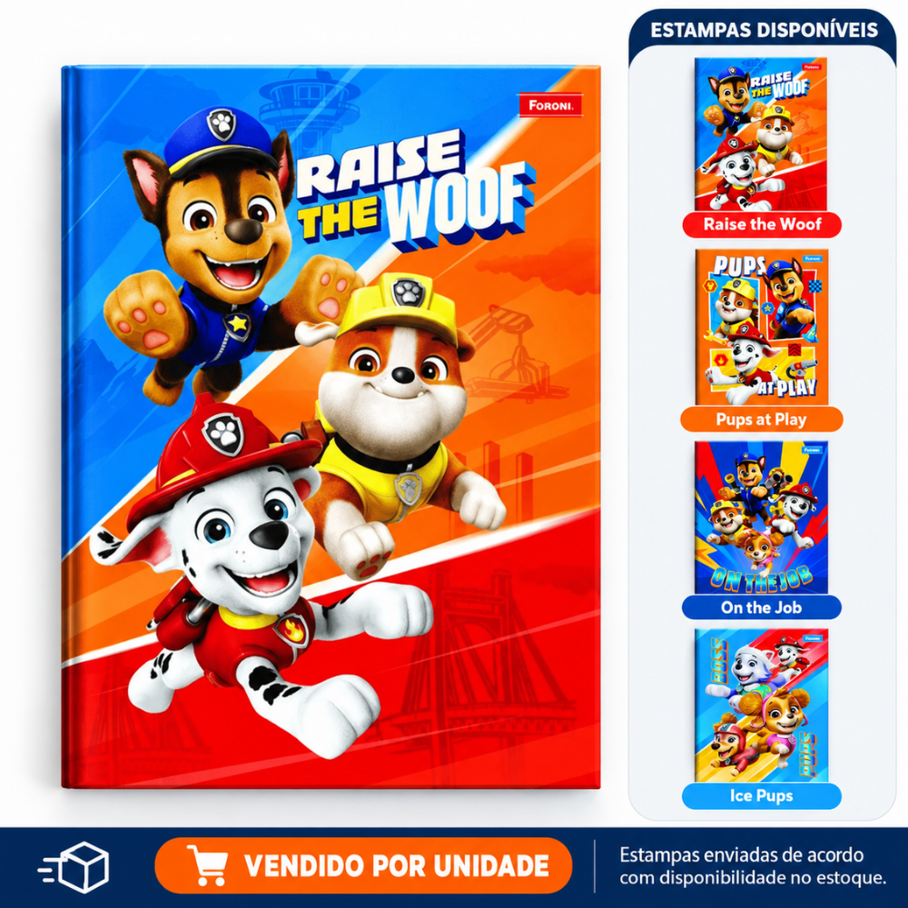 Caderno Brochura CD Patrulha Canina 80 Folhas Foroni
