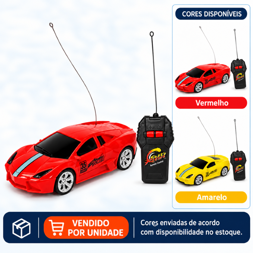 Carro Controle Remoto sem Fio Sport DMBrasil