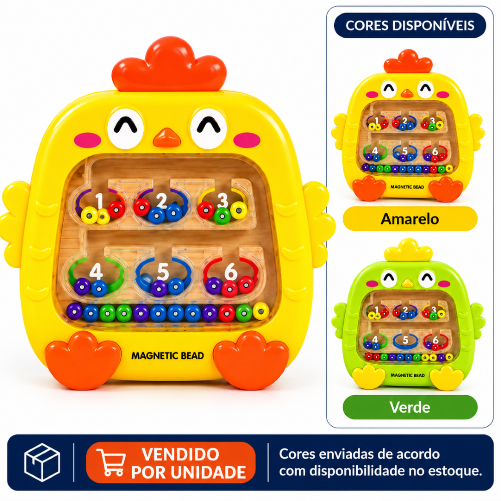 Brinquedo Educativo Magnético Pintinho Ark Toys