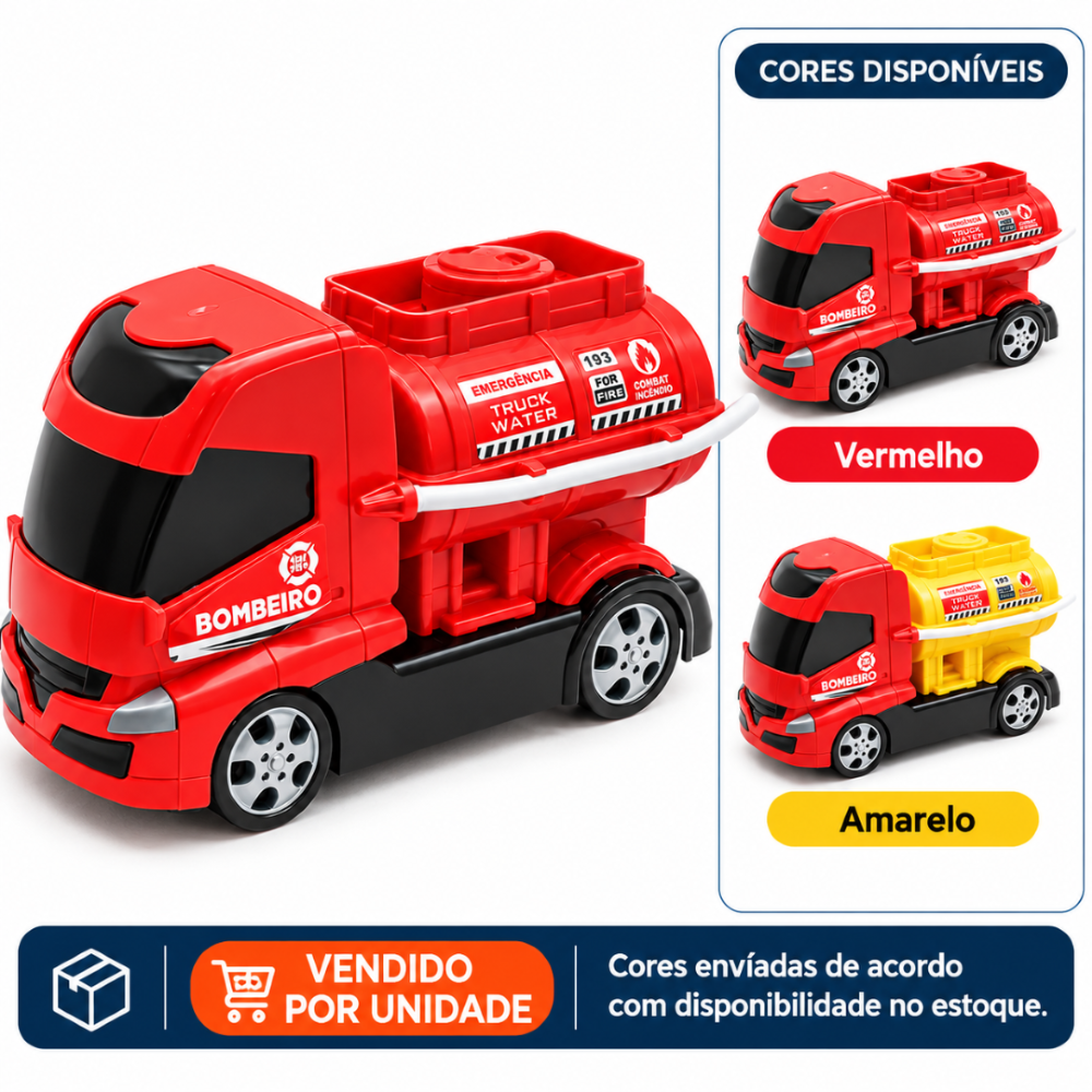 Caminhão Bombeiro Combate Orange Toys