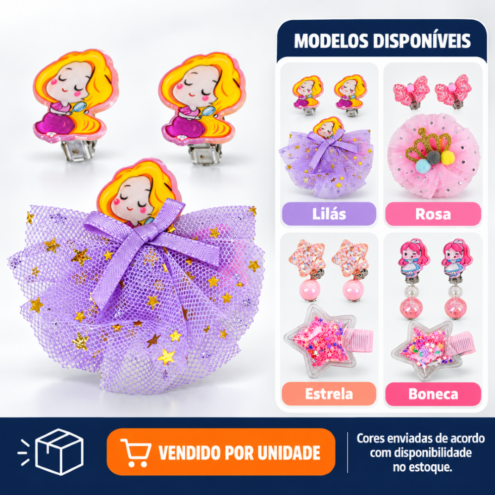 Kit Presilha de Cabelo e Brinco DM Beauty DM Brasil