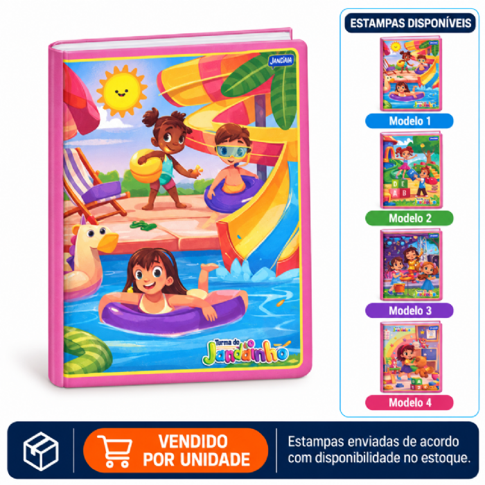 Caderno Brochura 1/4 Cd 80 Folhas Feminino Jandaia