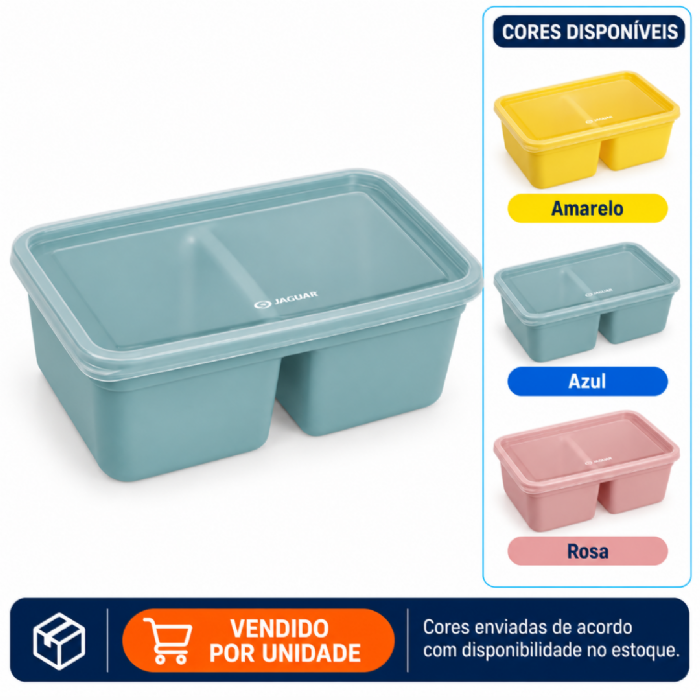 Marmita Slim Com Divisória 1,1L Mix Color Jaguar