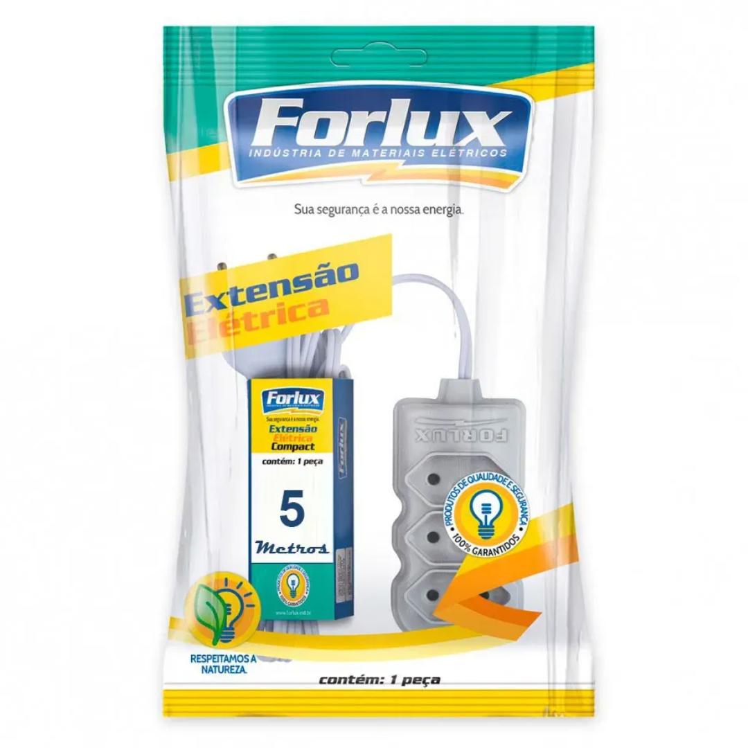 Extensão Compact Tripolar Br 5Mts 2P 10A/250V Forlux