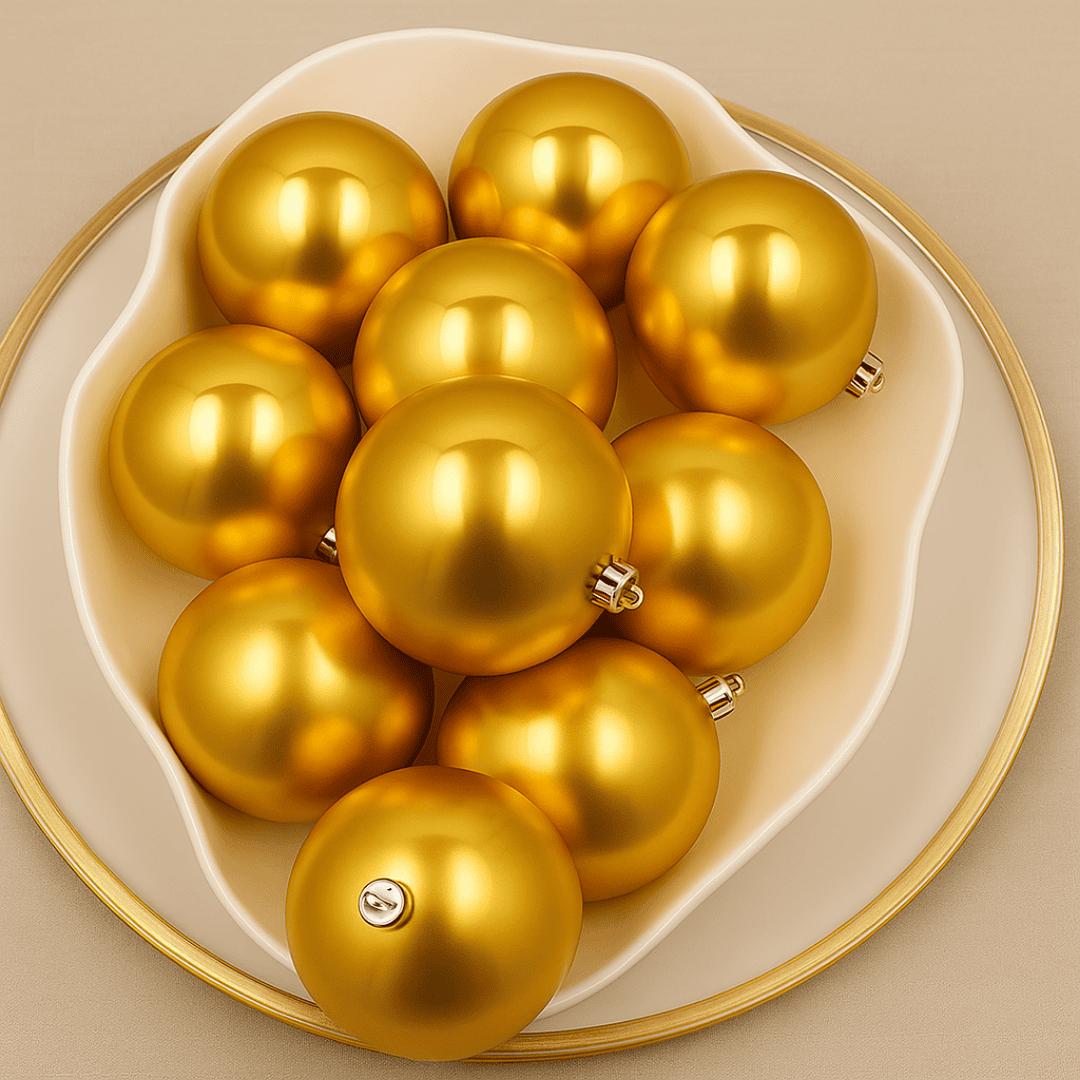 Bola de Natal Ouro 10 Peças Chazak
