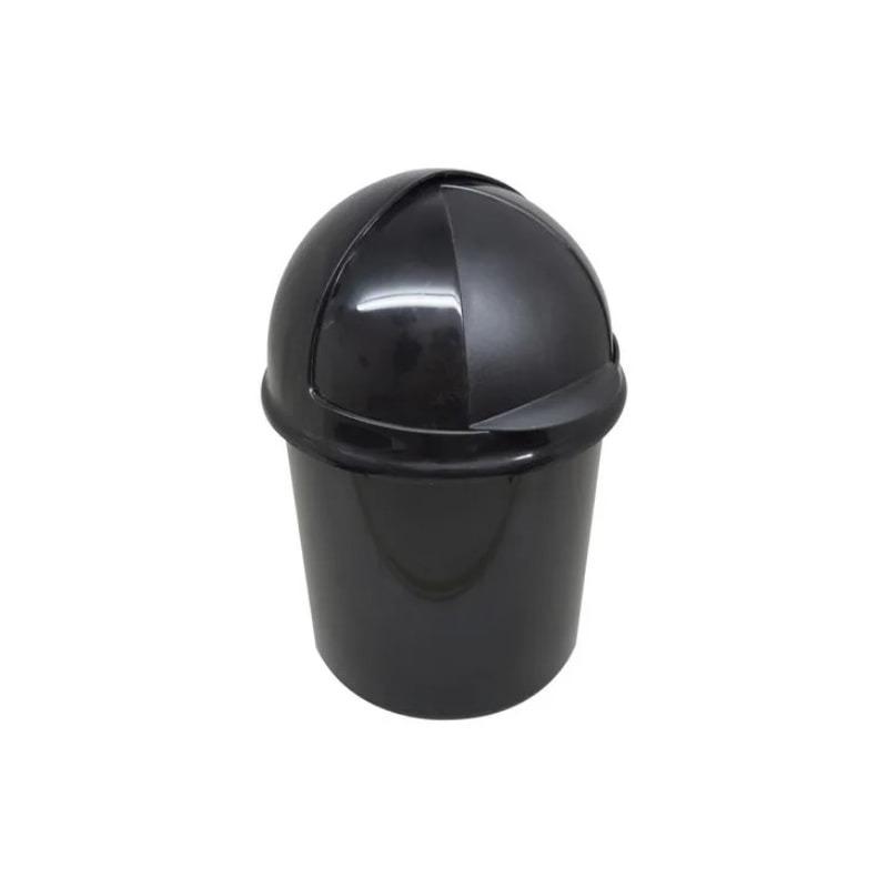 Lixeira Retratil 4,1Lt Preta Plasvale