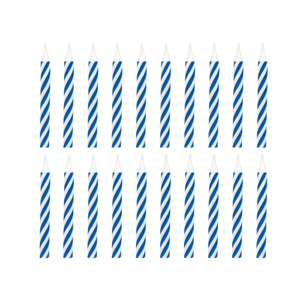 Vela Palito 5 Cm Azul/Branco Vmp