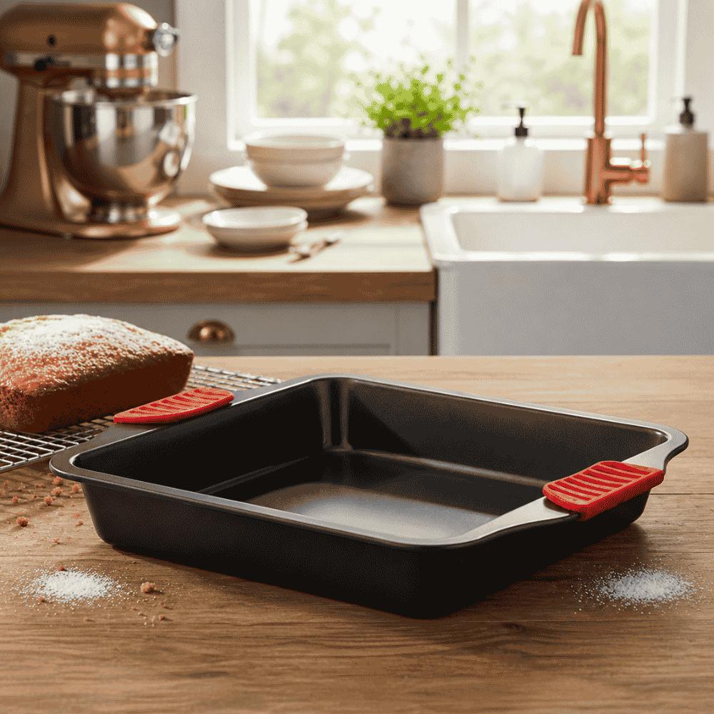 Assadeira Antiaderente com Pegador de Silicone Inga