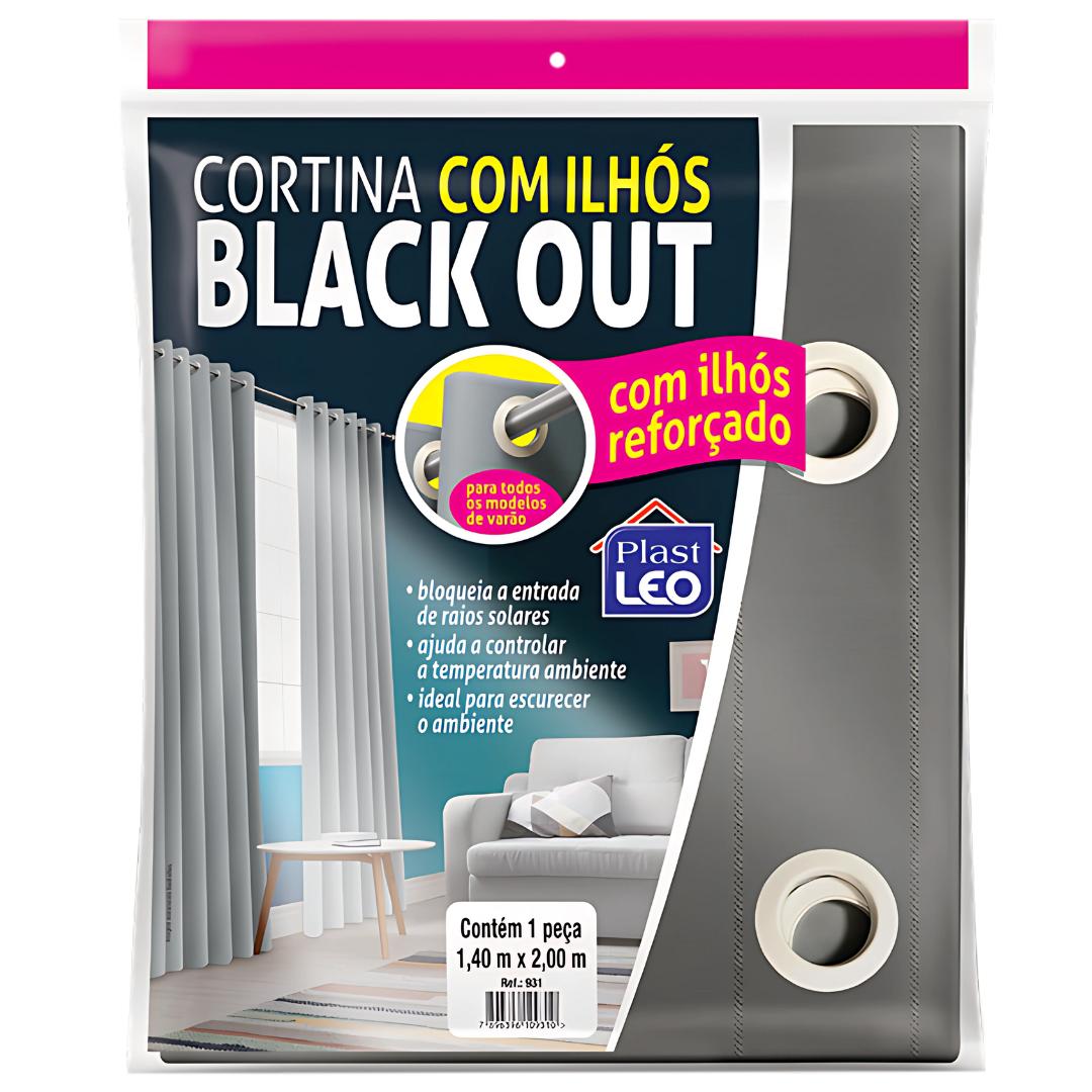 Cortina Blackout Varao 1 Peca C/Ilhos Plast-Leo