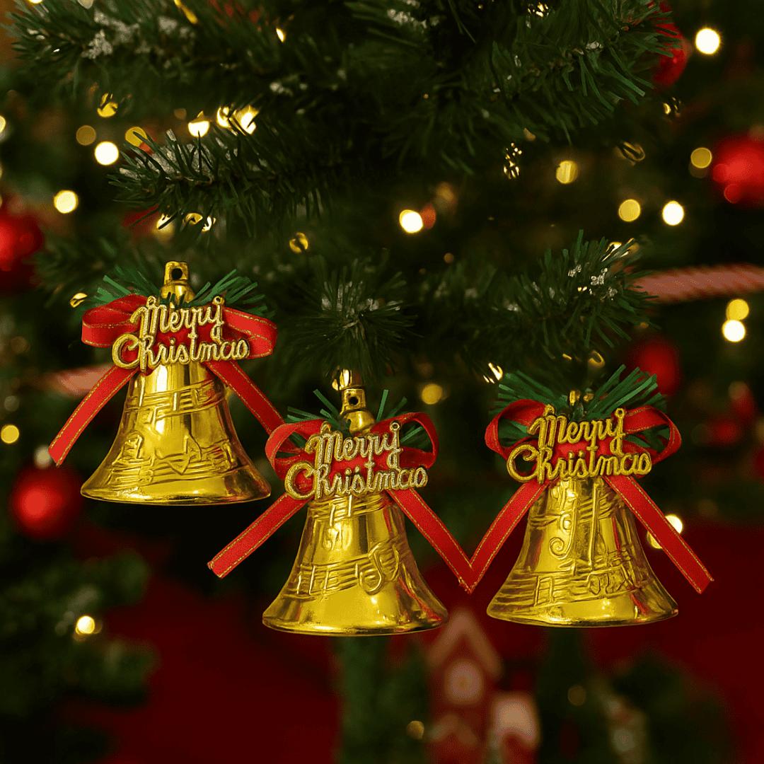 Sino de Natal em Plástico 6 cm 6 Peças Chazak