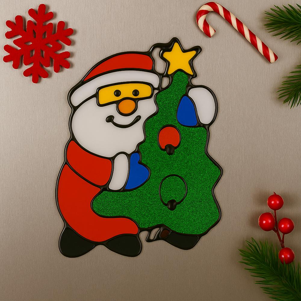 Enfeite de Papai Noel em Silicone Chazak