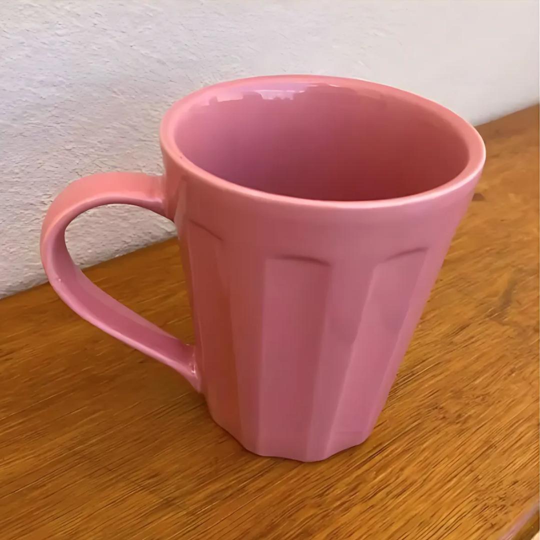 Caneca Canelada Rosa Rr