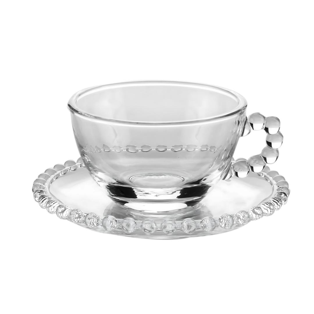 Xicaras De Cha C/Pires Pearl 180Ml Coliseu
