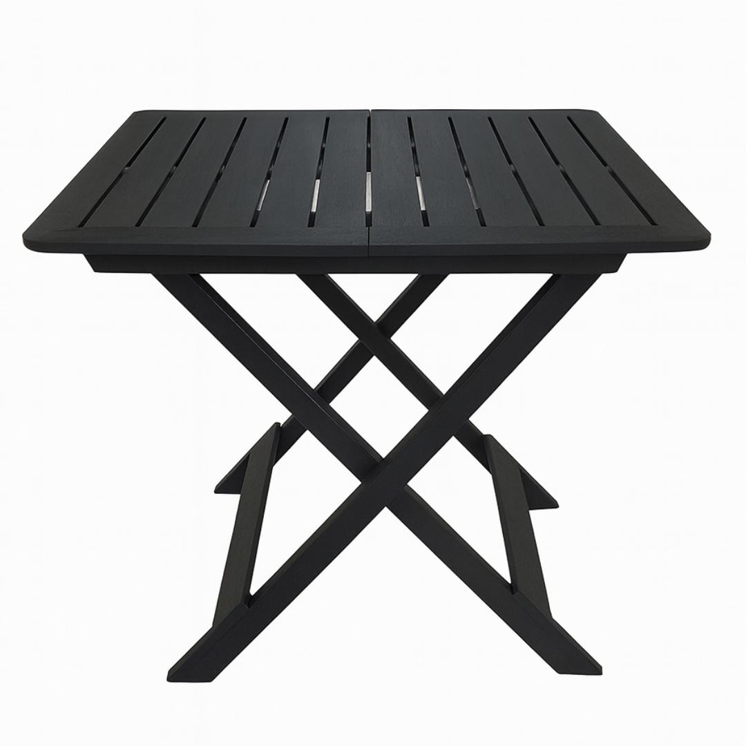 Mesa Quadrada Dobrável Preta Arqplast