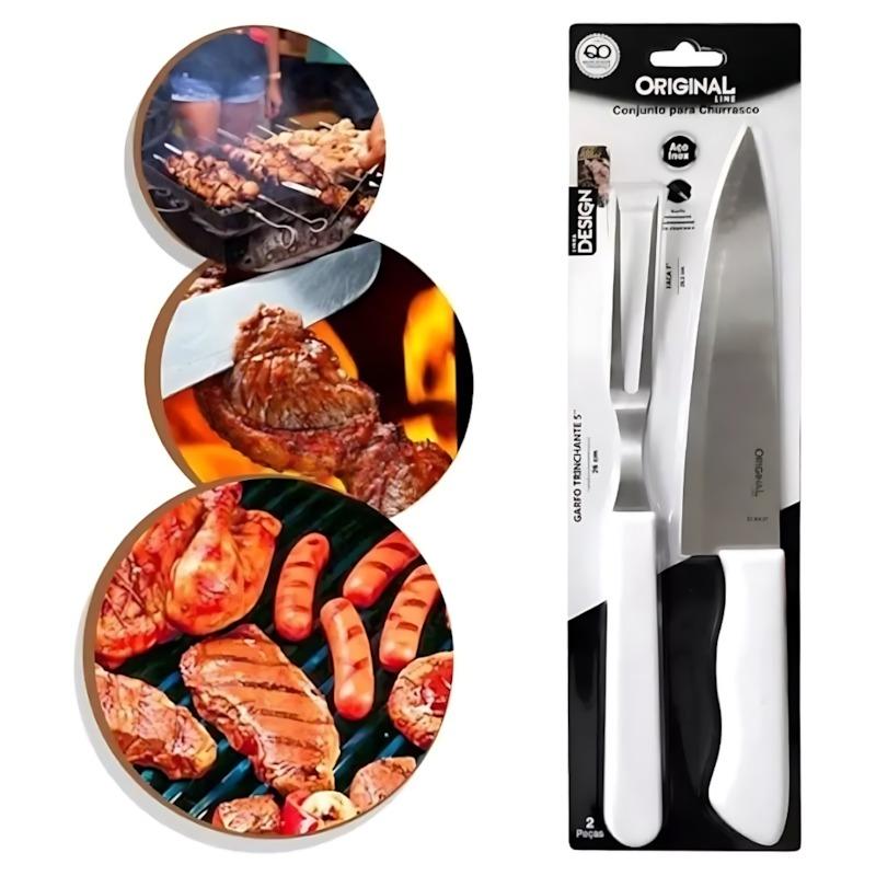 Kit Churrasco Design Wood 2Pcs Original Line